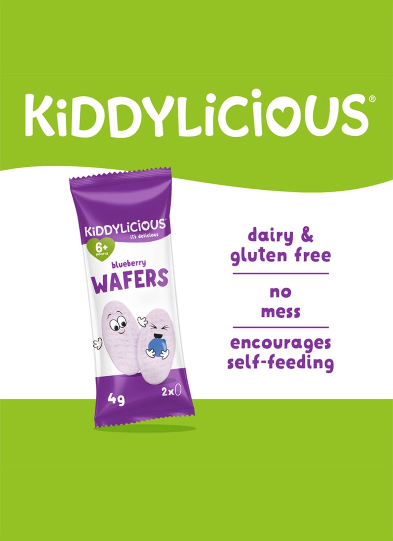 Kiddylicious Gluten And Dairy Free Blueberry Wafer Kids Snack 4 x 4g - Image 4